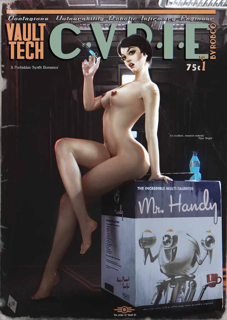 725px x 1024px - Curie Pinup by TheKite ~ Fallout 4 Rule 34 â€“ Nerd Porn!