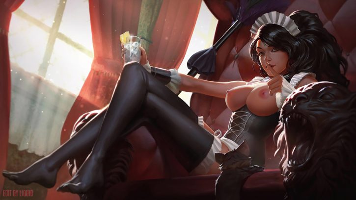 Nidalee - French Maid Nidalee ~ League of Legends Rule 34 by Liquid â€“ Nerd Porn!