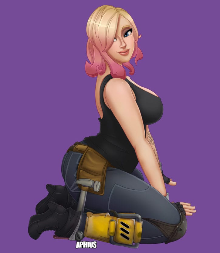 725px x 835px - Constructor Penny ~ Fortnite Fan Art by Aphius â€“ Nerd Porn!