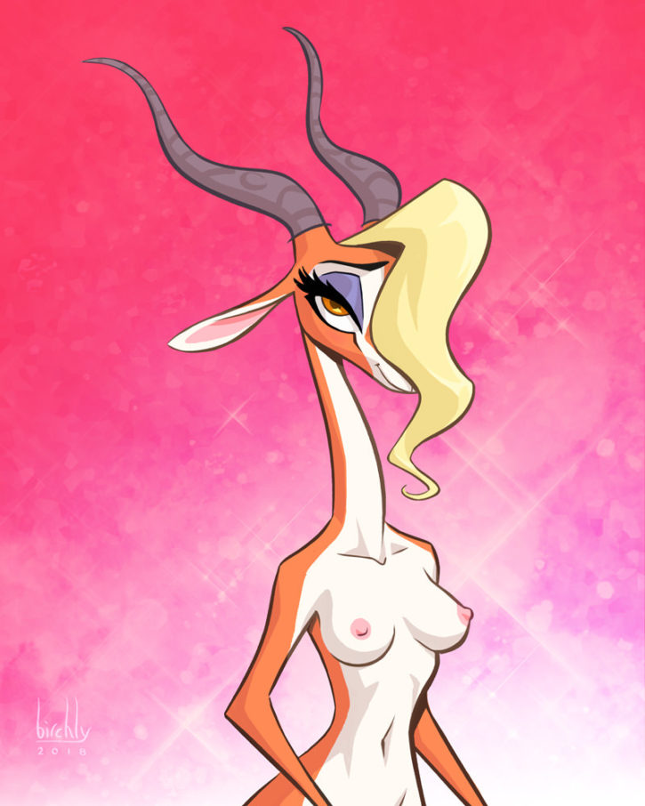 725px x 906px - Gazelle ~ Zootopia Fan Art by birchly [5 Pics] â€“ Nerd Porn!