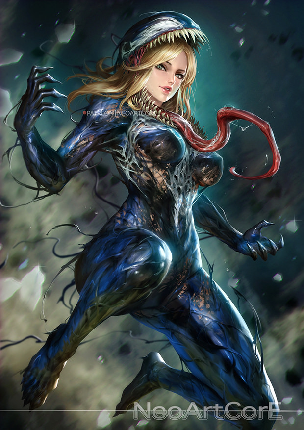 620px x 877px - She-Venom ~ Marvel Comics Fan Art by NeoArtCorE â€“ Nerd Porn!