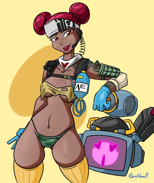 Lifeline X Pathfinder ~ Apex Legends Fan Art By Gunshad